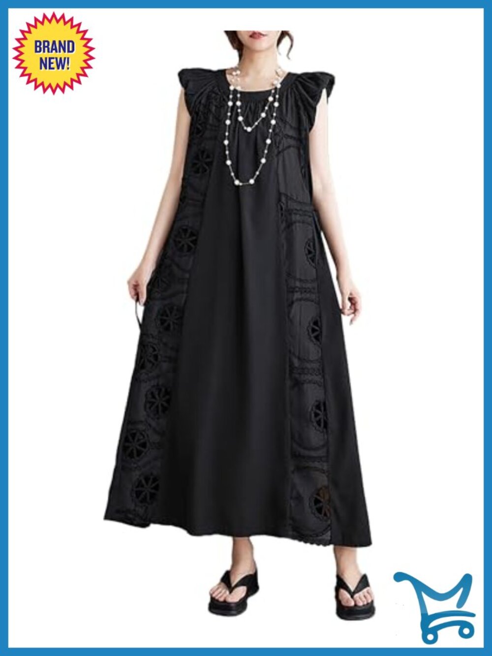 Oversize Sleeveless Tank Dress Long Length Cotton Blend Summer